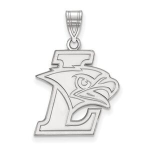 10K White Gold Lehigh University Large Logo Pendant
